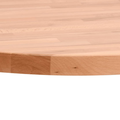 Piano per Tavolo Ø90x2,5 cm Rotondo in Legno Massello di Faggio