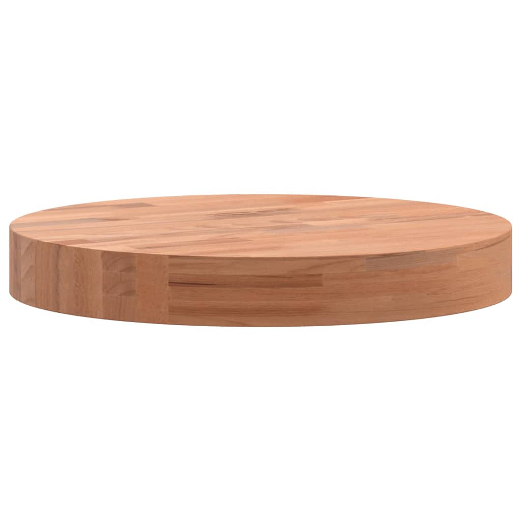 Piano per Tavolo Ø30x4 cm Rotondo in Legno Massello di Faggio | homemem39