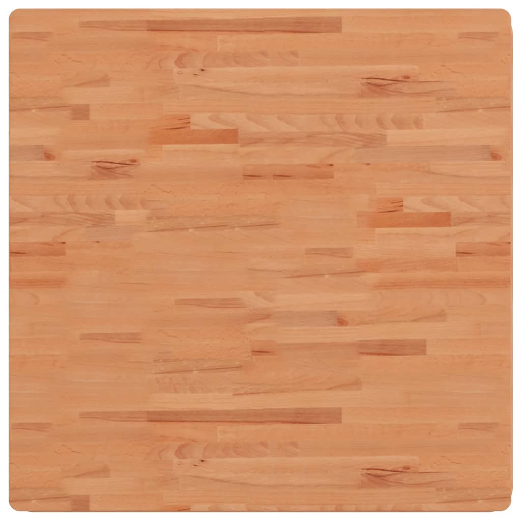 Piano per Tavolo 90x90x1,5 cm Quadrato Legno Massello di Faggio - homemem39