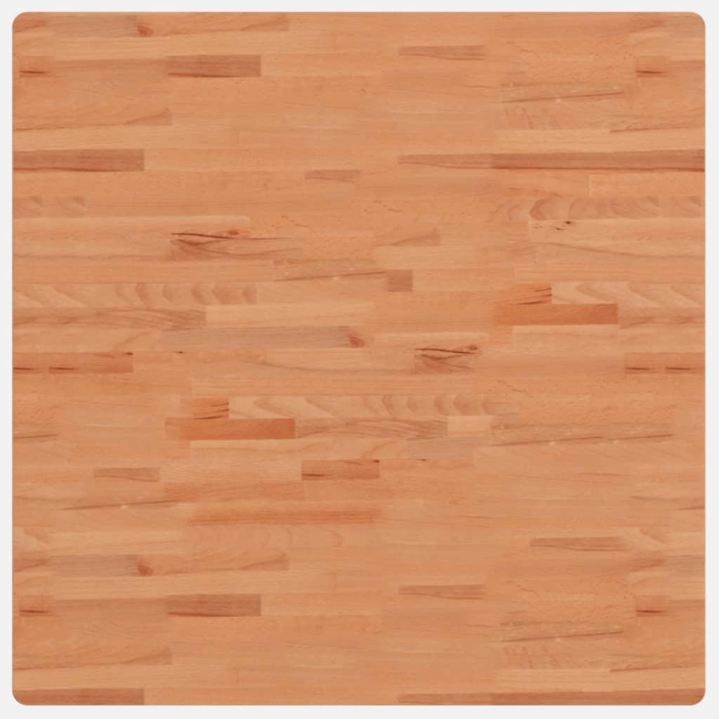 Piano per Tavolo 90x90x2,5 cm Quadrato Legno Massello di Faggio - homemem39