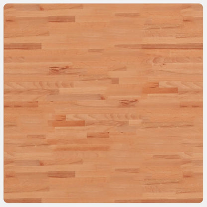 Piano per Tavolo 90x90x2,5 cm Quadrato Legno Massello di Faggio - homemem39