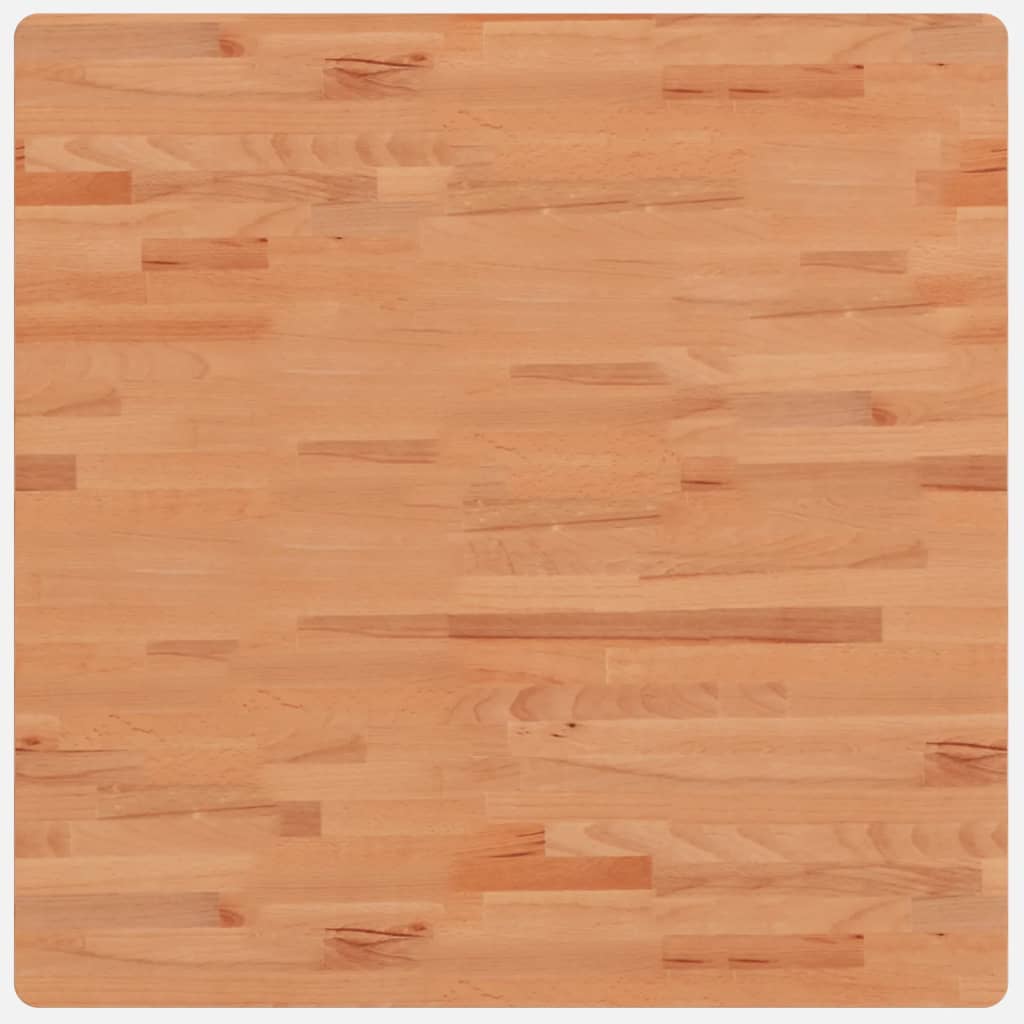 Piano per Tavolo 80x80x4 cm Quadrato Legno Massello di Faggio | homemem39