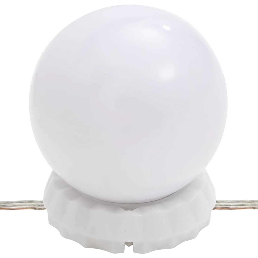 Specchio da Parete con Luci LED 30x70 cm Vetro Ovale - homemem39