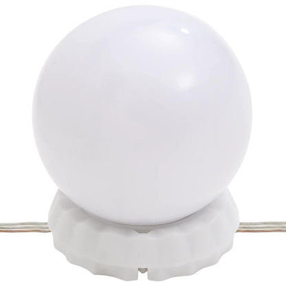 Specchio da Parete con Luci LED 30x70 cm Vetro Ovale - homemem39