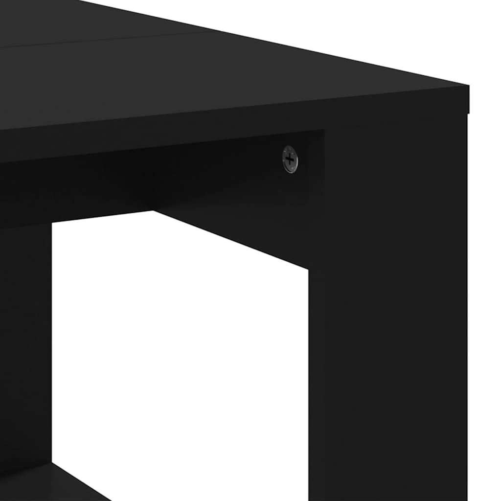 Tavolino da Salotto Nero 102x50x35 cm in Legno Multistrato | homemem39