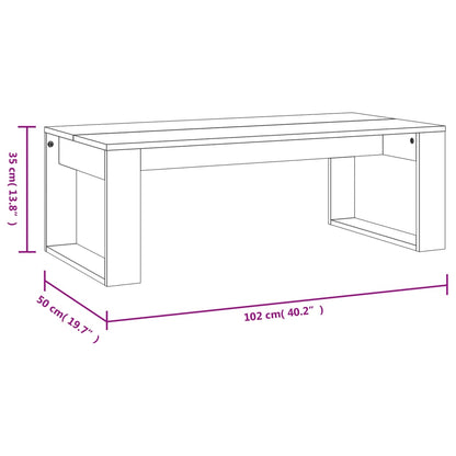 Tavolino da Salotto Rovere Sonoma 102x50x35cm Legno Multistrato | homemem39