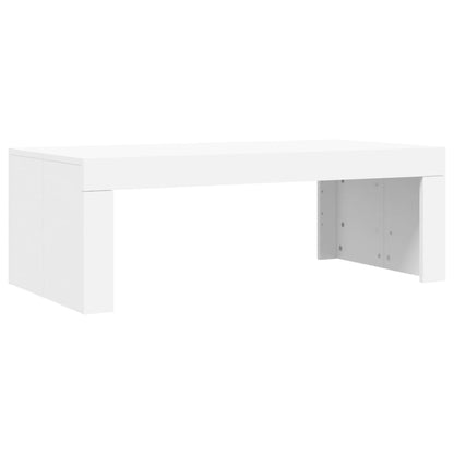 Tavolino da Salotto Bianco 102x50x36 cm in Legno Multistrato | homemem39