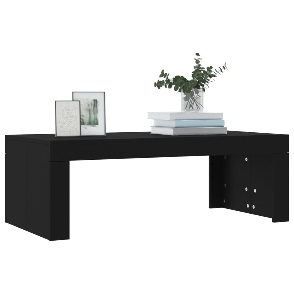 Tavolino da Salotto Nero 102x50x36 cm in Legno Multistrato | homemem39