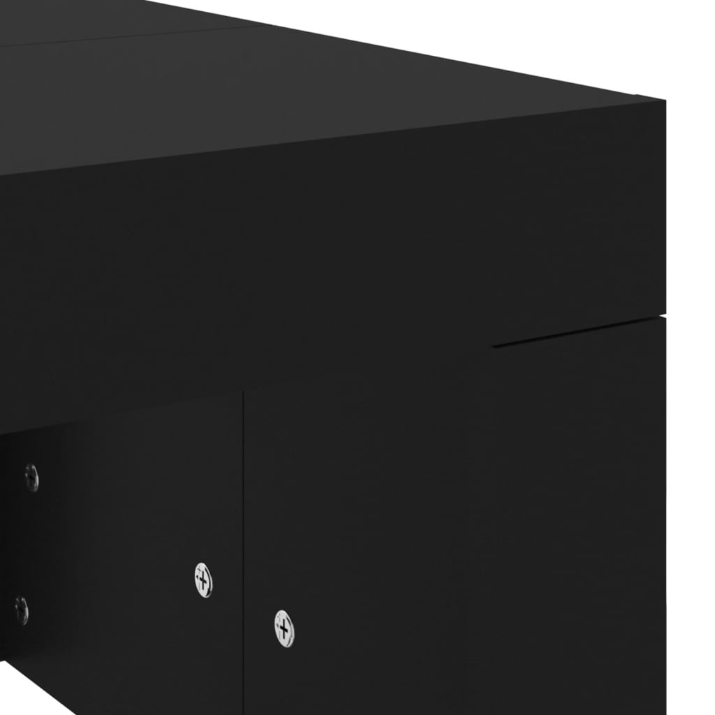 Tavolino da Salotto Nero 102x50x36 cm in Legno Multistrato | homemem39