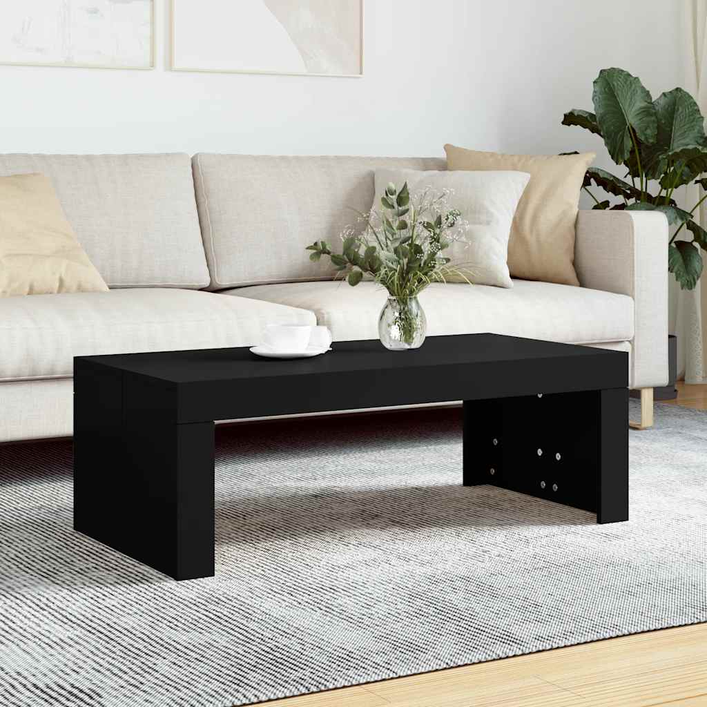 Tavolino da Salotto Nero 102x50x36 cm in Legno Multistrato | homemem39
