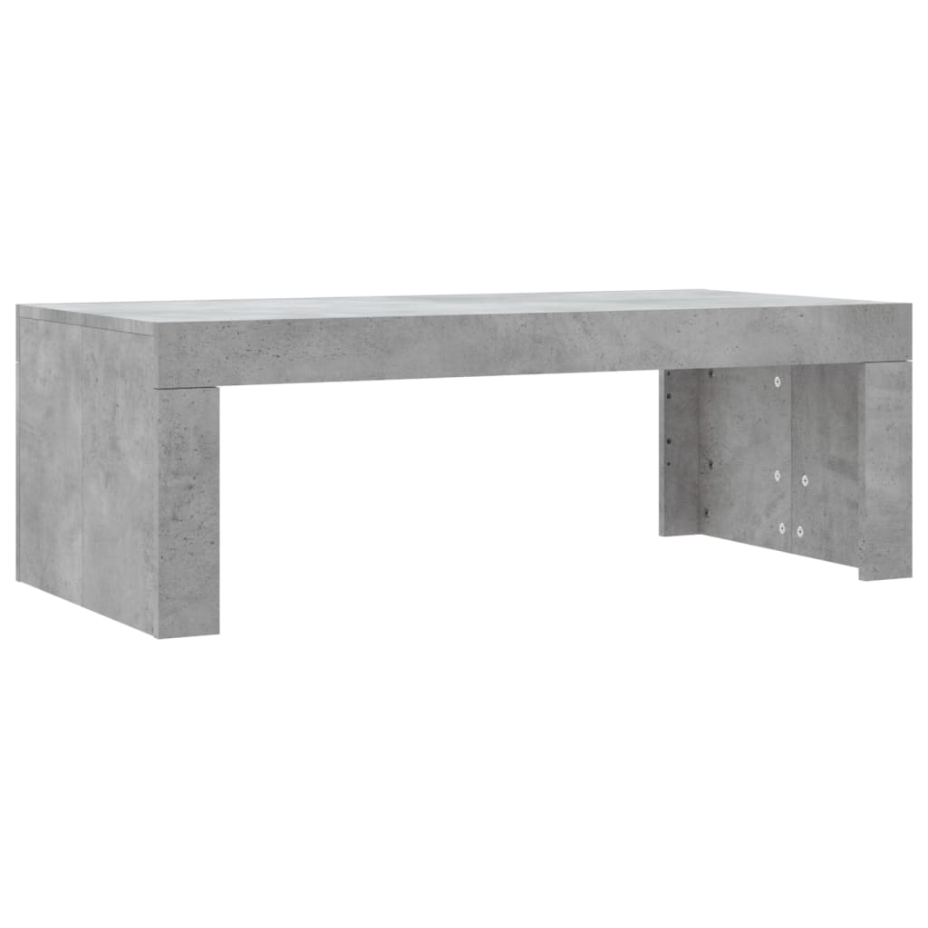 Tavolino Salotto Grigio Cemento 102x50x36 cm Legno Multistrato | homemem39