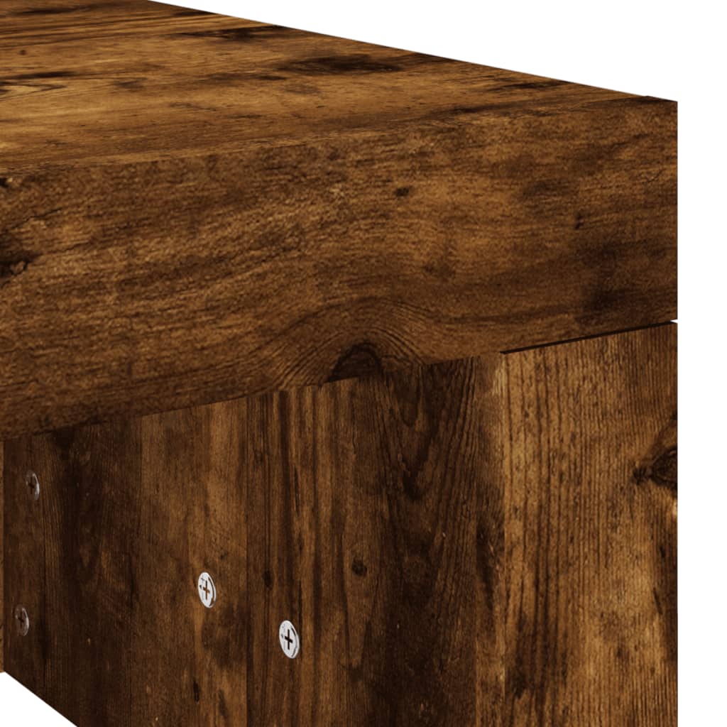 Tavolino da Salotto Rovere Fumo 102x50x36 cm Legno Multistrato | homemem39