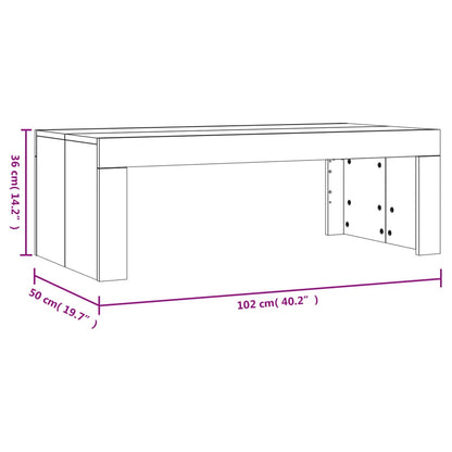 Tavolino da Salotto Rovere Fumo 102x50x36 cm Legno Multistrato | homemem39