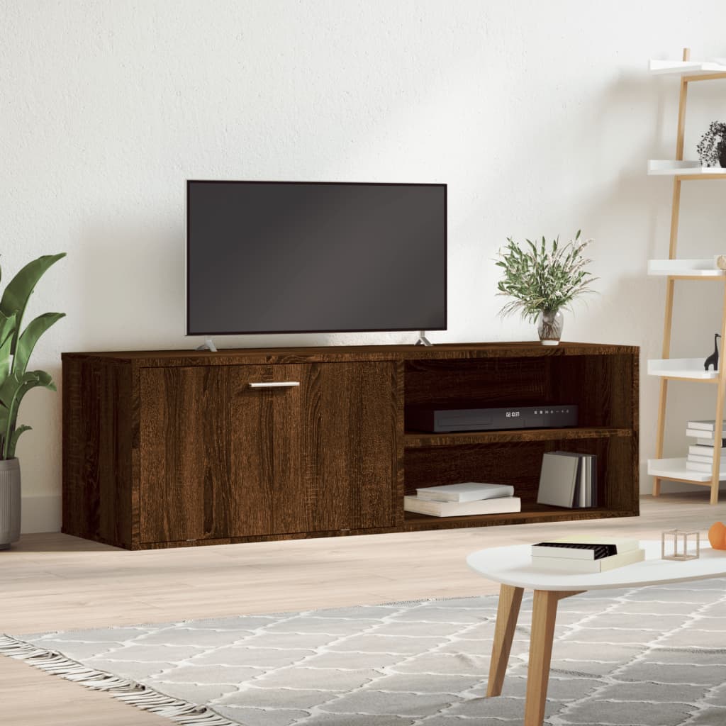 Mobile Porta TV Rovere Marrone 120x34x37 cm Legno Multistrato - homemem39
