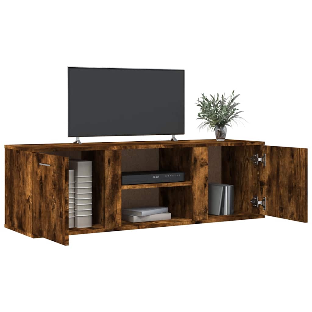 Mobile Porta TV Rovere Fumo 120x34x37 cm Legno Multistrato | homemem39