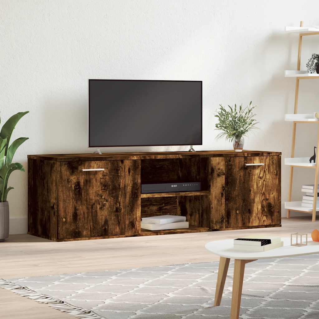 Mobile Porta TV Rovere Fumo 120x34x37 cm Legno Multistrato | homemem39