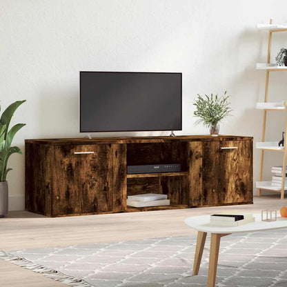 Mobile Porta TV Rovere Fumo 120x34x37 cm Legno Multistrato | homemem39