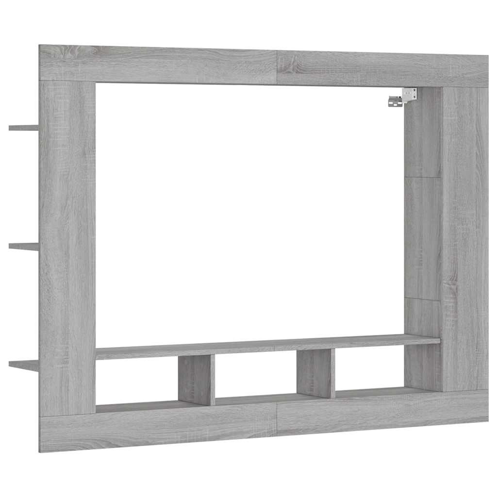 Mobile Porta TV Grigio Sonoma 152x22x113cm in Legno Multistrato