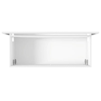 Mobile da Bagno con Specchio Bianco in Legno Multistrato | homemem39