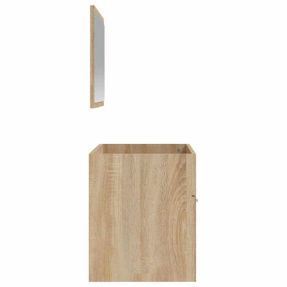 Mobile da Bagno con Specchio Rovere Sonoma in Legno Multistrato | homemem39