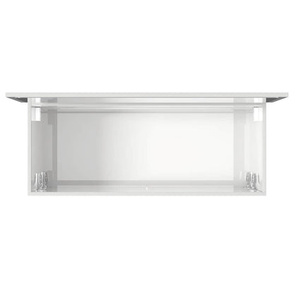 Mobile da Bagno con Specchio Bianco Lucido in Legno Multistrato | homemem39