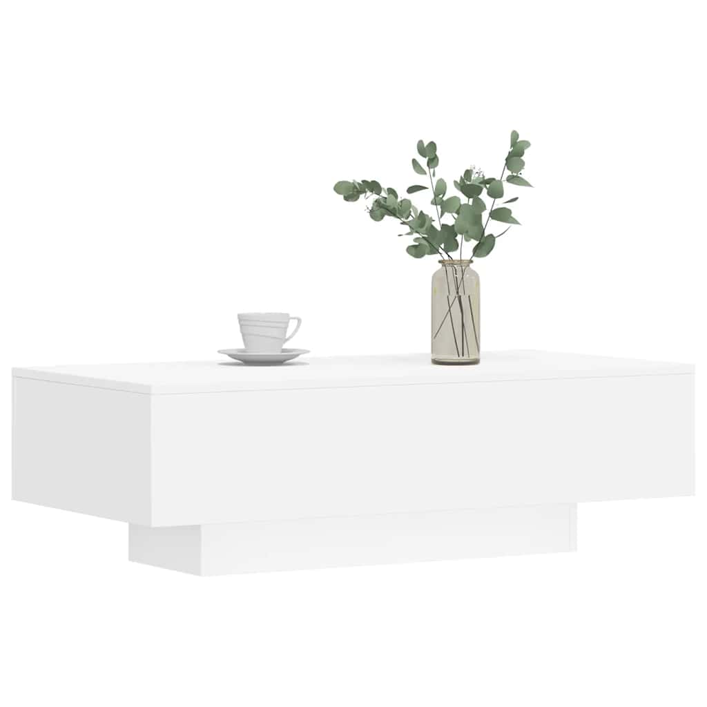 Tavolino da Salotto Bianco 100x49,5x31 cm in Legno Multistrato | homemem39