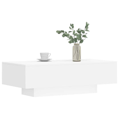 Tavolino da Salotto Bianco 100x49,5x31 cm in Legno Multistrato | homemem39