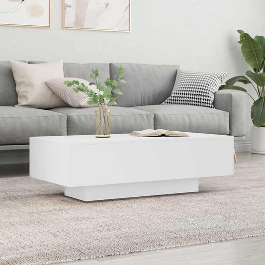 Tavolino da Salotto Bianco 100x49,5x31 cm in Legno Multistrato | homemem39
