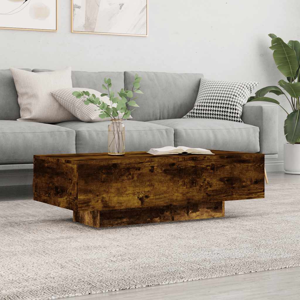 Tavolino da Salotto Rovere Fumo 100x49,5x31cm Legno Multistrato | homemem39