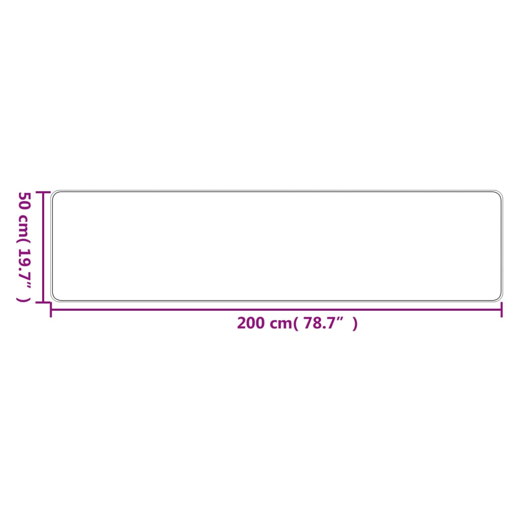 Tappeto Corsia Aspetto Sisal Tortora 50x200 cm