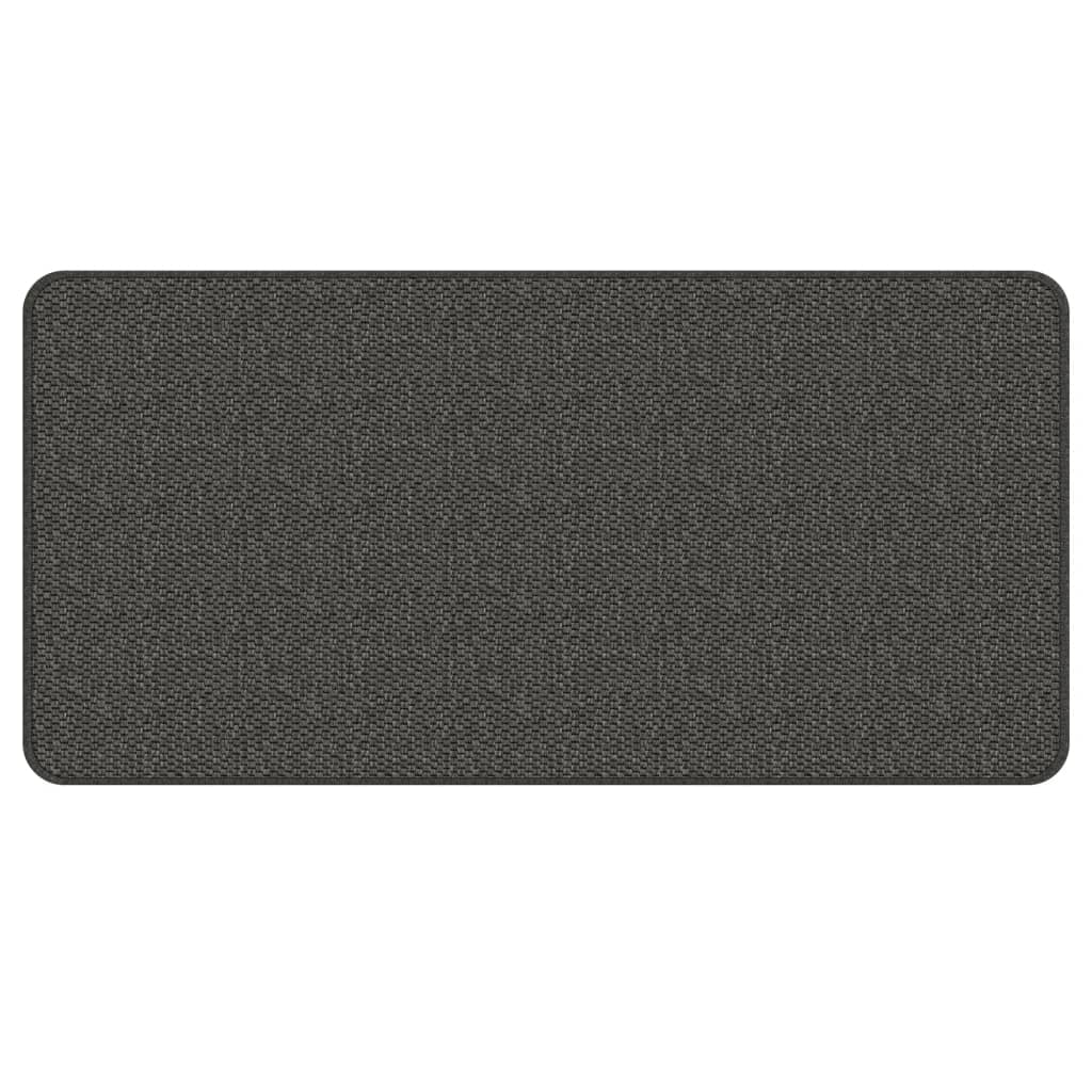 Tappeto Corsia Aspetto Sisal Antracite 50x100 cm