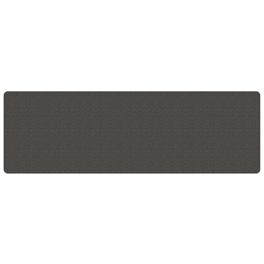 Tappeto Corsia Aspetto Sisal Antracite 80x250 cm