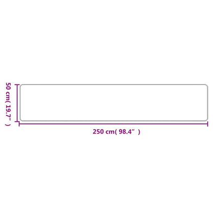 Tappeto Corsia Aspetto Sisal Sabbia 50x250 cm