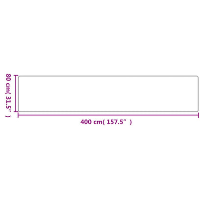 Tappeto Corsia Aspetto Sisal Sabbia 80x400 cm - homemem39