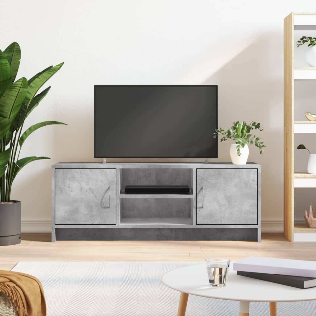 Mobile Porta TV Grigio Cemento 102x30x37,5 cm Legno Multistrato - homemem39