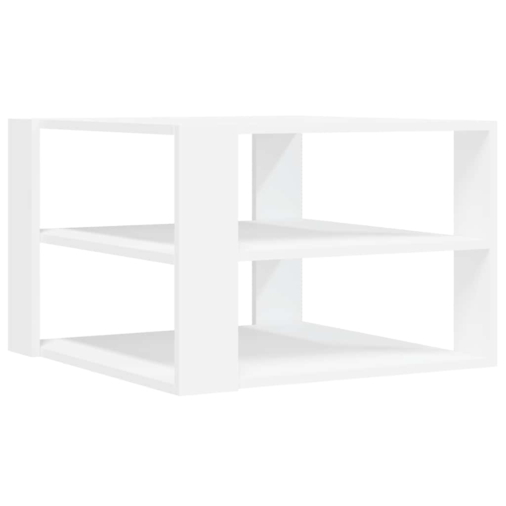Tavolino da Salotto Bianco 58x58x40 cm in Legno Multistrato | homemem39