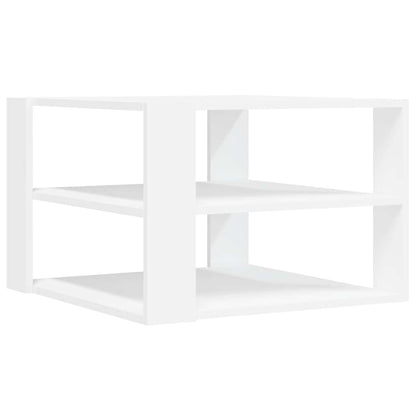 Tavolino da Salotto Bianco 58x58x40 cm in Legno Multistrato | homemem39