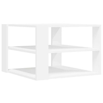 Tavolino da Salotto Bianco 58x58x40 cm in Legno Multistrato | homemem39