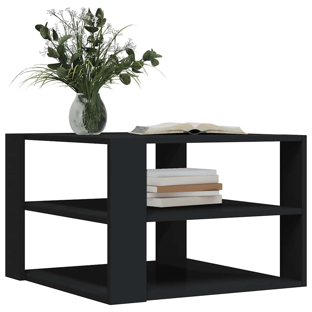Tavolino da Salotto Nero 58x58x40 cm in Legno Multistrato | homemem39