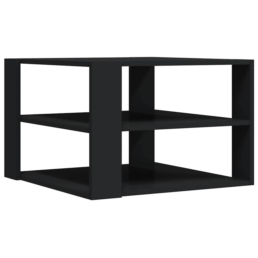 Tavolino da Salotto Nero 58x58x40 cm in Legno Multistrato | homemem39