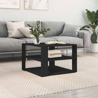 Tavolino da Salotto Nero 58x58x40 cm in Legno Multistrato | homemem39