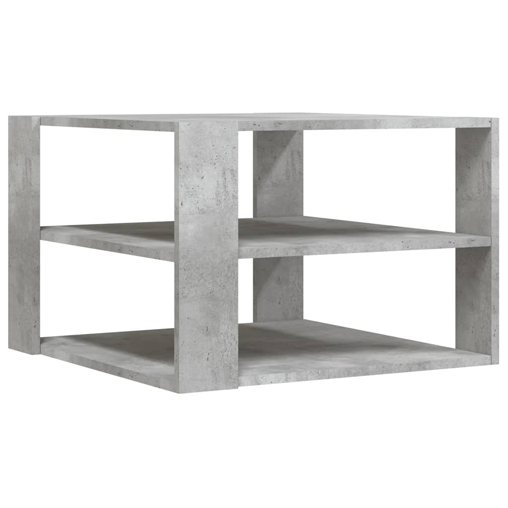 Tavolino da Salotto Grigio Cemento 58x58x40 cm Multistrato