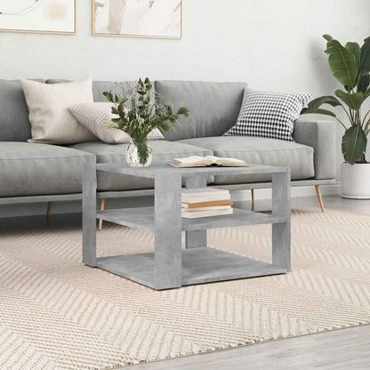 Tavolino da Salotto Grigio Cemento 58x58x40 cm Multistrato | homemem39