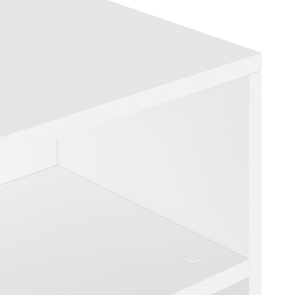 Tavolino da Salotto Bianco 90x55x42,5 cm in Legno Multistrato | homemem39