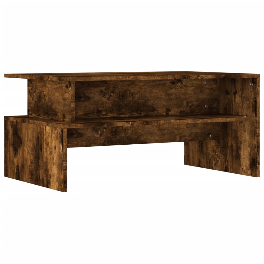 Tavolino da Salotto Rovere Fumo 90x55x42,5 cm Legno Multistrato | homemem39