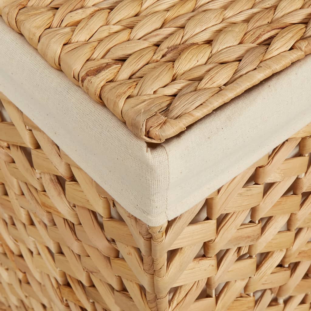 Cesto Portabiancheria a 3 Sezioni 75x42,5x52cm Giacinto d'Acqua | homemem39