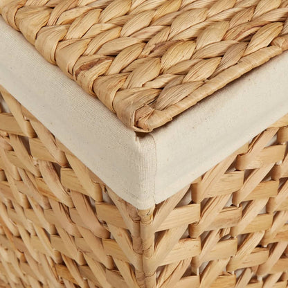 Cesto Portabiancheria a 3 Sezioni 75x42,5x52cm Giacinto d'Acqua | homemem39
