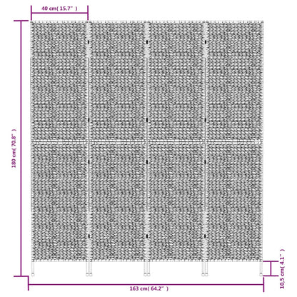 Divisorio Ambienti 4Pannelli Marrone 163x180cm Giacinto d'Acqua | homemem39