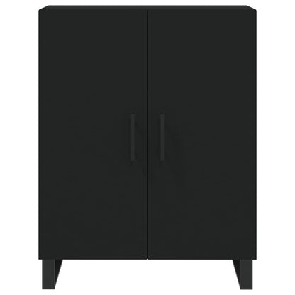 Credenza Nera 69,5x34x180 cm in Legno Multistrato