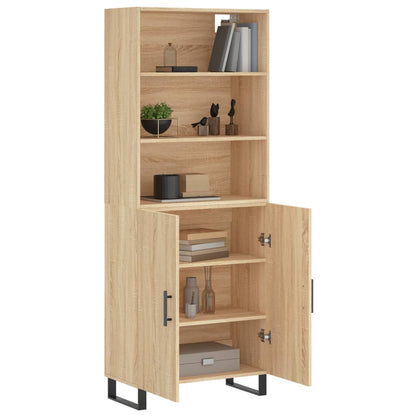 Credenza Rovere Sonoma 69,5x34x180 cm in Legno Multistrato